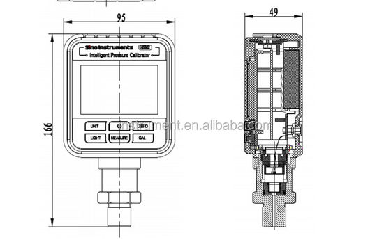 Hochgenauigkeit HS602 Taschen-Portable Digitaldruckmanometer 0,02%R.D 0,05%F.S.